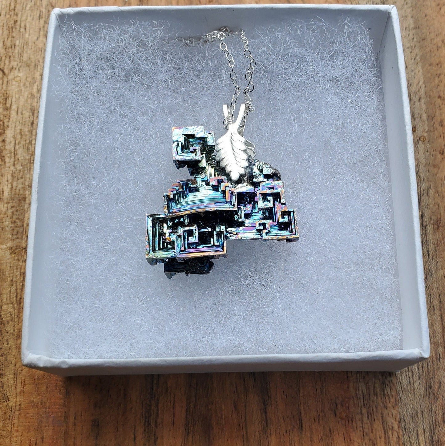 Large Handcrafted Bismuth Necklace