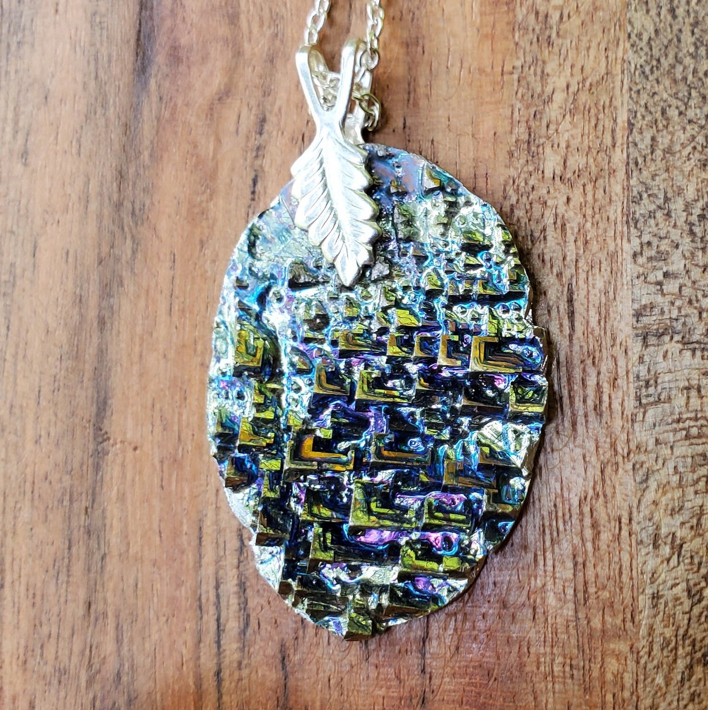 Handmade Medium Bismuth Pendant